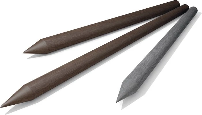 Kunststoff-Recyclingpfähle Rund